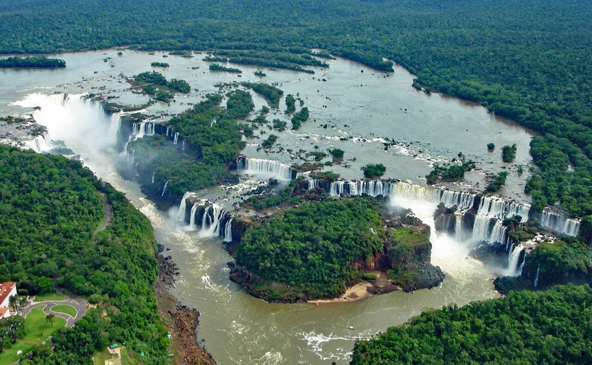 Aerial view of Iguazu Falls