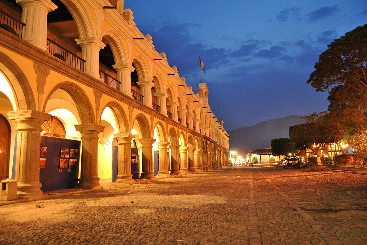 City hall arcade in Antigua Guatemala