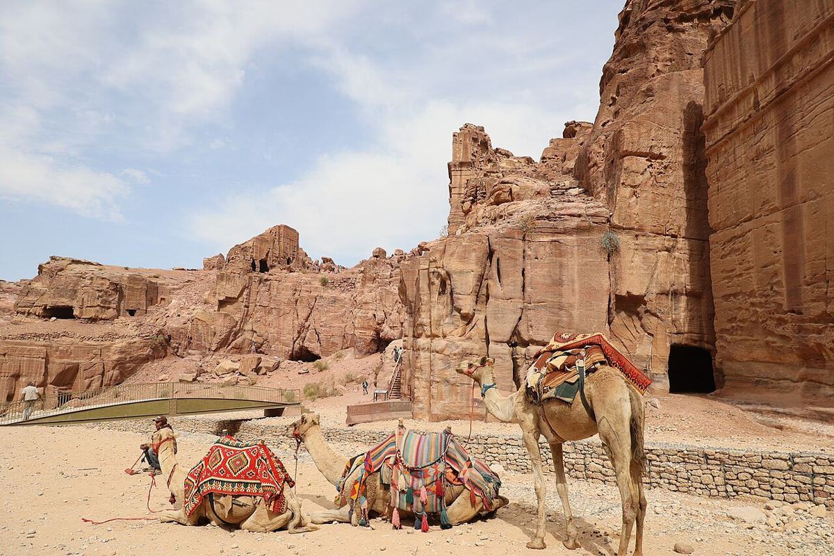 Rock-cut facades at Petra